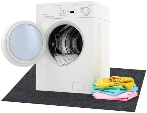 Under Washing Machine Mat 60 x 36 Inches Absorbent Felt Waterproof Floor Mat for Fridge Refrigerator Washer Dryer Floor Protector Freezer Home Appliance, Noise Reducing, can be Cut