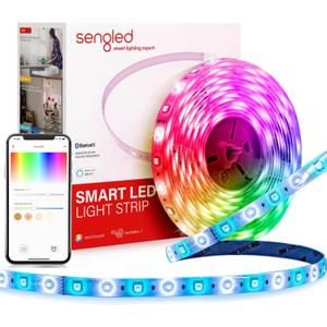 Sengled Smart Bluetooth Mesh LED Multicolor Light Strip, 5M (16.4ft), Works with Amazon Echo and Alexa, High Brightness with 16 Million Colors, RGBW, 450 Lumens/Meter (B1G-G8EX)