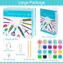 Lanyard String, 20 Rolls Gimp String, Plastic Strings Lacing Cord, Boondoggle Strings Kit 1200 Feet and 52Pcs Keychain Lanyards Accessories for Keychain Crafts, Bracelet with Instruction Box