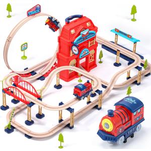 Kids Train Set with 360 Loop Track, Electric Train Toy Set for Toddler with Storage Case, Great Birthday Gift for Boys & Girls Kids Train Set with 360 Loop Track, Electric Train Toy Set for Toddler with Storage Case, Great Birthday Gift for Boys & Girls