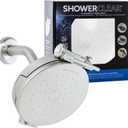 Shower Clear-The Worlds Only Cleanable Shower Head with Patented Open-Clean Design to Reduce Moisture and Buildup, High Pressure Flow, Universal Fit -Nickel (1.1 lbs, 5.5 inches)