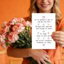 2 x Pstyteos Heartfelt Mother's Day Card for Mom Stepmom, Sweet Appreciation Greeting Card from Daughter Son with Red Envelope and Sticker