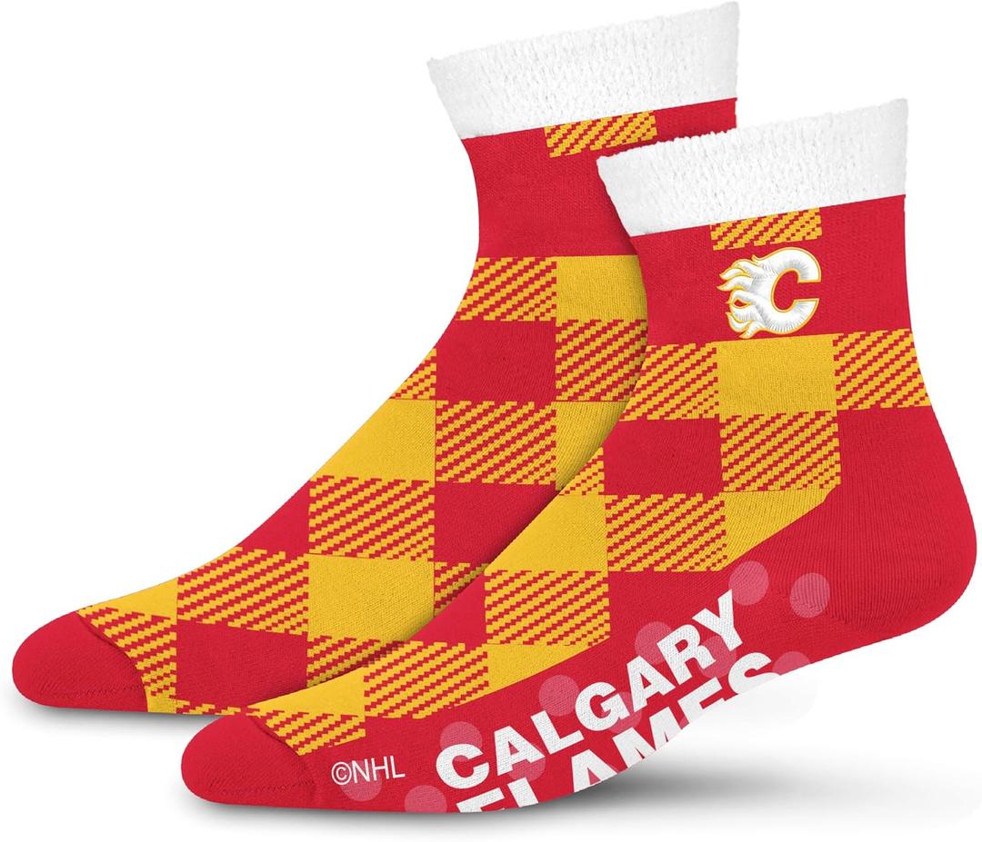 2 x For Bare Feet NHL Unisex Cozy Buff Cabin Sock Nhl (One Size, Team Color)