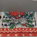 Merry Christmas House Flag 28 x 40 Inch Winter Gloves Decorative Double Sided Burlap Flag Holiday Banners for Winter Xmas Farm House Yard Decoration