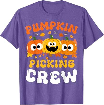 Pumpkin Picking Crew 2025 Funny Cousin Crew Halloween Famer T-Shirt Small