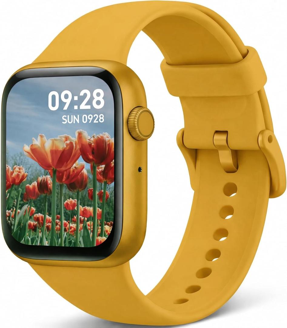 RLQA Smart Watch for Men Women Yellow