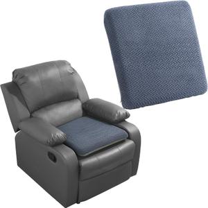 HOMBYS Tufted Furry Recliner Seat Cushion for Elderly Foam Curved Edge Large Square Seat Cushion for Recliner Chair, Floor Pillow, Office Chair, Car, No Pressure on Thighs(Grey) (20*20*3in)