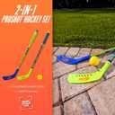NERF Proshot Hockey Sticks + Ball Set - Knee + Floor Play - 2 Player