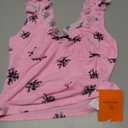 Tankaneo Womens Ruffle Deep V Neck Tank Tops Summer Sexy Floral Print Sleeveless Fitted Shirts Trendy Y2k Going Out Crop Tops, Large