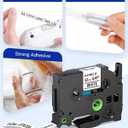 Replacement for Brother Flexible-ID TZe-FX231 12mm 0.47'' Laminated White P Touch TZe TZ Flexible Cable Wire Tape for PT-D200 PT-D220 PT-D210 PT-D600 PT-D400 PT-H100 PT-H110, 1/2" x 26.2', 4-Pack
