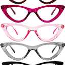 Yogo Vision Reading Glasses Readers for Women Cateye Eyeglasses and Light Spring Hinge Frame