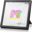 T-Shirt Display Frame, 13" x 13" Black Wood T-Shirt Frame with 98% Uv Protection Acrylic, 1" Depth of Usable Space Shadow Box, Display Case for Shirts, Jerseys, Memorabilia