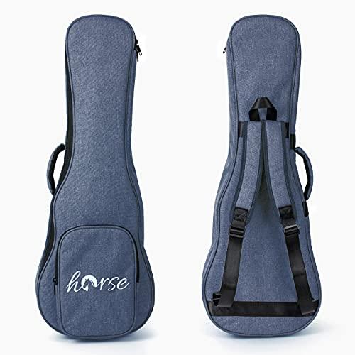 lotmusic Concert Ukulele Case Black Ukulele Padding Bag for 26 Inch Ukulele Thick Durable with Storage blue