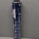 FIEHALA Hanukkah Wrapping Paper Roll - Chanukah Wrapping Paper Cut Line on Reverse - Blue Pattern (Hanukkah, 17 IN X 100 Feet)