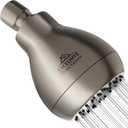 High Pressure Shower Head - Brushed Nickel - Powerful Deluxe Bathroom Showerhead with Strong Spray Stream and Small Silicone Nozzles - Universal Fit Works with High and Low Water Flow Showers-2.5 GPM