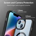 ESR for iPhone 14/iPhone 13 Case, Compatible with MagSafe, Shockproof Military-Grade Protection, Scratch-Resistant Back, Magnetic Phone Case for iPhone 14/iPhone 13, Classic Hybrid Case, Clear Black