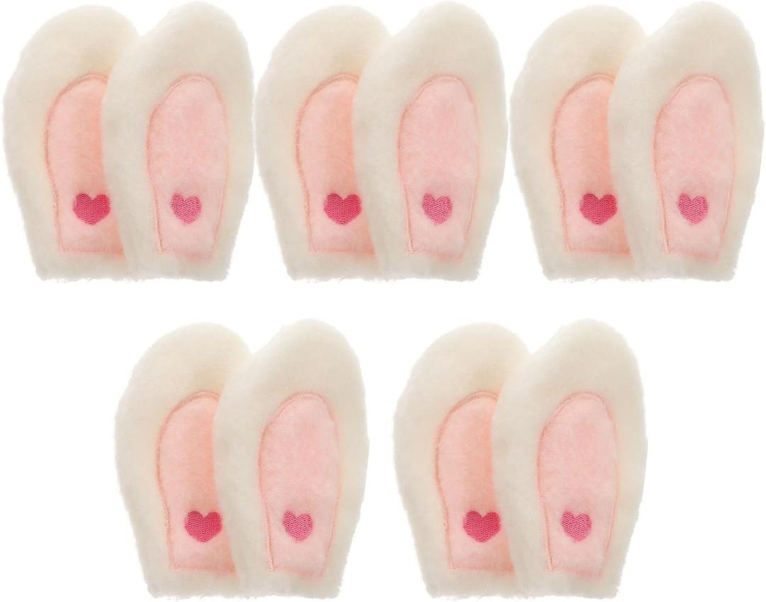 LIFKOME Plush Bunny Ears Headband Accessories for DIY Crafts Easter Hair Hoops Charms Girls Cosplay Decoration 4.92X2.95In, 12.5X7.5CM