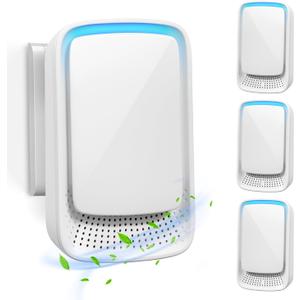 4Pack Air Ionizers for Home,Ionic Air Purifier Plug In - Quiet Operation - Negative Ion Generator for Odors Smoke Dust,Air Freshener Portable for Office, Bedroom, Bathroom