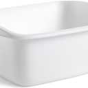 Tribello Plastic Wash Tub Dishpan Basin and Foot Bath for Soaking Feet, Laundry Hand Wash Bucket, Dish Pans for Washing and Storage Cleaning Supplies - 12 Quarts - Heavy Duty, White 