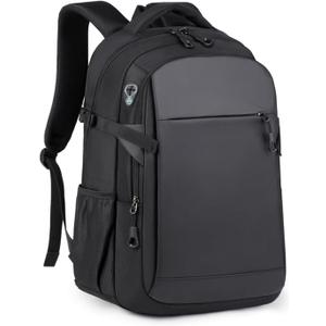 Travel Laptop Backpack, Waterproof 15.6 Inch Computer Work Lightweight Packback Bag for Men Women College Gift, Black (Black), Medium