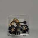 Straw Covers for Stanley Cup Accessories: Black Decorations for Stanley 30 oz & 40 oz Tumbler with Handle, Bling Letter Charms and Flower Silicone Straw Cap Topper, Trendy Stuff for Teen Girls & Women