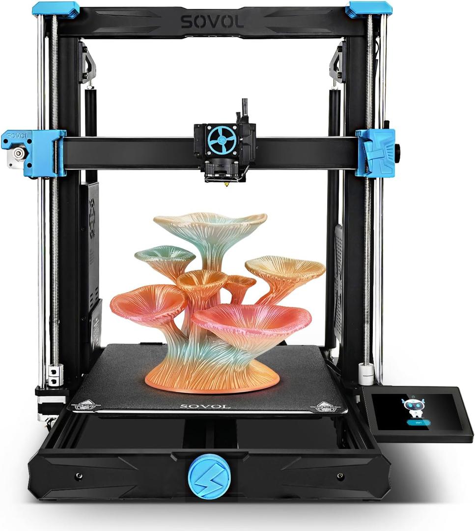 Sovol SV06 Plus ACE 3D Printer Open Source, 500mm/s Max High Speed 3D Printers, Fully Auto Leveling, with Camera Upgraded Structure Planetary Dual Gear Direct Drive Large Volume 11.8x11.8x13.8 inch