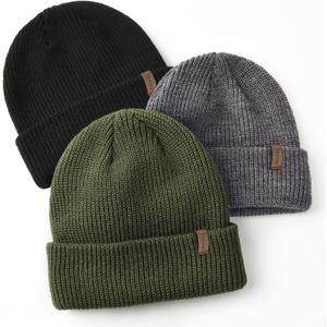 FURTALK Toddler Beanie Baby Boys Girls Beanies Kids Winter Hats Children Knit Warm Caps (6-36 Months, Black+mixed Grey+green)