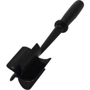 Nylon Meat Chopper Tool | Heat Resistant & Non Scratch Kitchen Utensil for Mixing, Mashing, Stirring & Blending | Lightweight, Durable, Easy To Clean & Store with Comfortable Grip (Black)