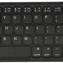 SUNGOOYUE Portable Keyboard with Touchpad 3 Folded Design Magnetic Closure for Outdoor Use (Black)