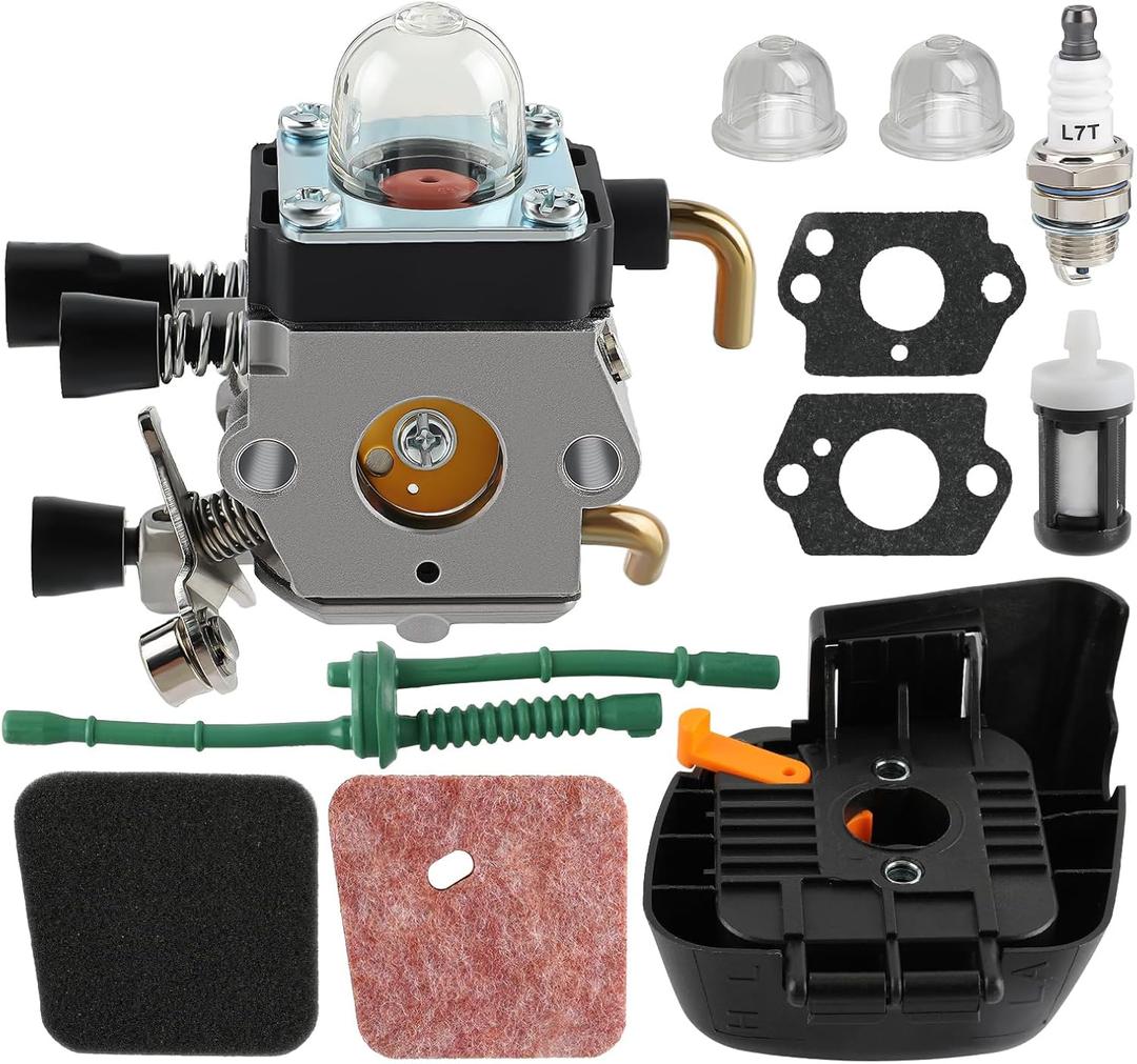 AUTOKAY FS55 FS55R FS45 Carburetor Compatible With Stihl FS38 FS46 FS55C FC55 FC75 FS310 FS45C FS45l FS55R FS74 FS75 FS76 FS80 FS85 HS45 HS75 HS80 HS85 String Trimmer Weed Eater Carb C1Q-S97 C1Q-S186