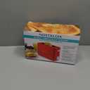 Nostalgia MyMini Single Slice Toaster | 1.25" Wide Slot, Portion Control, Compact Design, Adjustable Temperature, Cancel, Defrost, and Bagel Button | Removable Crumb Tray | Red