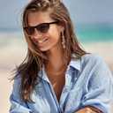 Retro Square Big Sunglasses for Women & Men Trendy Oversized Classic Shades with UV400 Protection Unisex Frame (Brown Gradient)