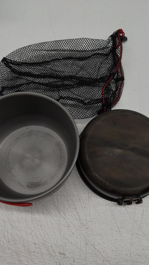 2 Piece Backpacker Hard-Anodized Cook Set - Camping Cookware with Carrying Bag