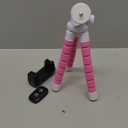 Ubeesize Portable Tripod Stand with Wireless Remote & Clip, Flexible Phone Holder for Video Recording (Pink)