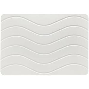 ZumenDa Absorbent Stone Bath Mat, Diatomaceous Earth Shower Mats, Non-Slip Water Absorbing Diatomite Stone Mat for Bathroom Floor, Quick-Drying Easy to Clean (23" x 16" White)