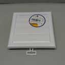 Vent Systems 4" Inch (7.5" x 7.5") Exhaust Vent Cover - White - Dryer Vent Hood - Louvered Dryer Duct Vent Cover - Vent Hood Cap - One-Directional Plastic Air Exhaust Grille