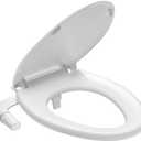 SAMODRA Elongated Bidet Toilet Seat with Soft Close Lid - Non-Electric Dual Nozzle System, Quick-Release for Easy Installation & Clean