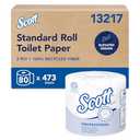 Scott Professional 100% Recycled Fiber Standard Roll Bulk Toilet Paper (13217), 2-Ply, Elevated Design, White, Individually Wrapped (80 Rolls of 473 Sheets, 37,840 Sheet Total)