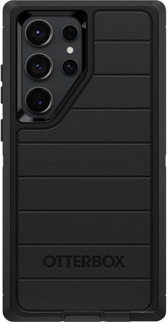 OtterBox Galaxy S23 Ultra (Only) - Defender Series Case - Black, Rugged & Durable - with Port Protection - Case Only - Microbial Defense Protection - Non-Retail Packaging