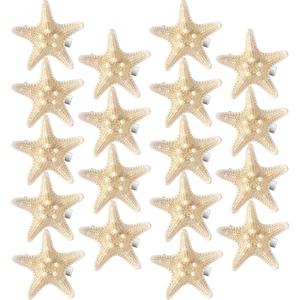 Yilloog 18 Pcs Starfish Hair Clips Mermaid Accessories Seashell Resin Starfish Beach Hair Clips Pins for Women Ladies Halloween Wedding Bridal Gifts