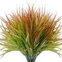 SzJias Outdoor Artificial Plants Fake Grass UV Resistant Greenery Plant Plastic Plants for Home Garden Decorating (15 Pcs)