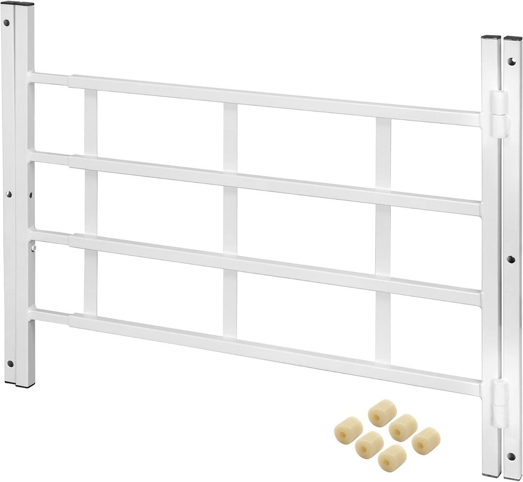 Prime-Line S 4776 21 In., White Painted Carbon Steel, Hinged 4-Bar Window Grill (Single Pack), 22 to 38 inches
