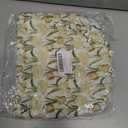 HOYDATE Corduroy Cosmetic Bag with Zipper Smile Cosmetic Bags Large Capacity Makeup Bags Travel Toiletry Bag Accessories Organizer Pouch Cosmetic Bag for Women Teen Girls (Green Tulip)