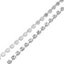 MECCANIXITY  Crystal Rhinestone Diamond Close Chain Trim Trimming Claw Cup Chain for Sewing, Crafts, DIY Jewelry Wedding Decorations Silver White