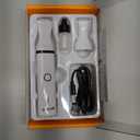 Oneisall Dog Clippers with Double Blades,Cordless Small Pet Hair Grooming Trimmer,Low Noise for Trimming Dog's Hair Around Paws, Eyes, Ears, Face, Rump (White)