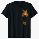 Cute Squirrel Pocket Funny Gifts for Men Women Teen Kid T-Shirt XL