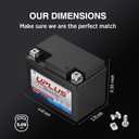 UPLUS YTX4L-BS Motorcycle Battery, EB4-3 12V 3Ah SLA Batteries Maintenance Free Scooter ATV AGM Battery, Replacement for YT4L-BS, AGM12-4, LTX4L-BS, NTX4L-BS, CTX4L-BS, GTX4L-BS, FTX4L-BS