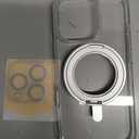 JUESHITUO 3 in 1 for iPhone 16 Pro Case, [Non-Yellowing] 360 Rotatable Magnetic Ring Stand with [1X Screen Protector + 1X Camera Lens Protector], 6.3" iPhone 16 pro case Clear