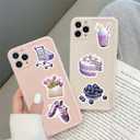 3 x 50PCS Aesthetic Purple Stickers for Water Bottle, Cute Aesthetic Stickers for Teens,Waterproof Vinyl Decals for Laptop Journal Scrapbooking Party Favors (Aesthetics P)