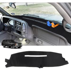 Autorder Dashboard Cover Mat for 1997-2000 Chevy Chevrolet Silverado/GMC Sierra C1500 C2500 C3500 K1500 K2500 K3500, 1997-1999 GMC Yukon/Chevy Tahoe Accessories Dash Cover Flannel Dash Mat Protector